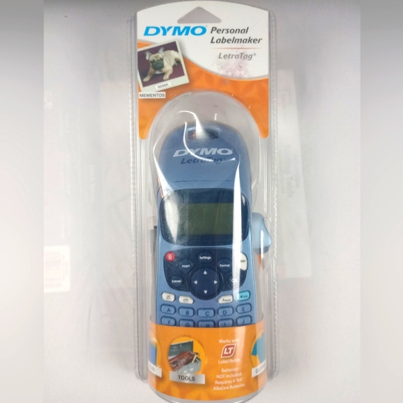 Dymo LetraTag Handheld Personal Labelmaker Blue New - Picture 1 of 2
